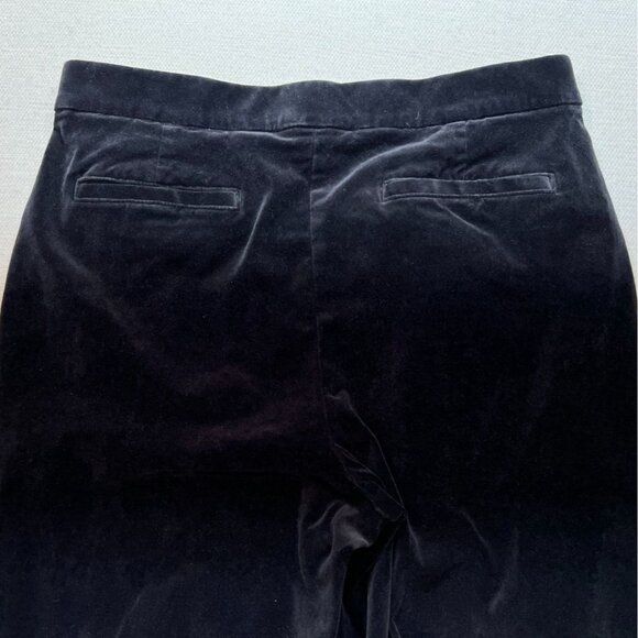 Lands End Womens Velvet Tapered Pants Size 12 Black High Rise Crop Casual Y2K - Picture 9 of 10